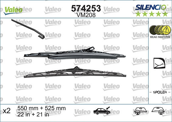 VALEO SILENCIO PERFORMANCE Ablaktörlő lapát 574253_VALEO